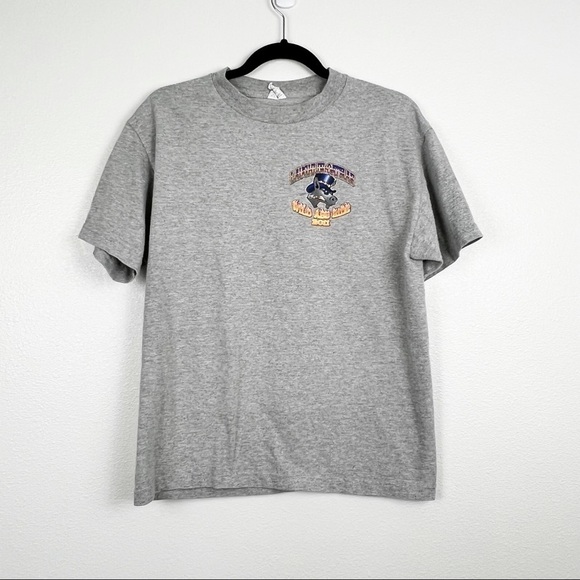 Tops - Laughlin Oatman 2011 Motorcycle Ride Short Sleeve Tee Shirt Gray M‎